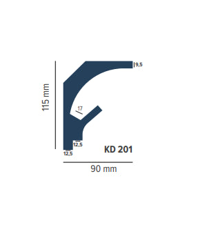 Taklist indirekt ljus KD201